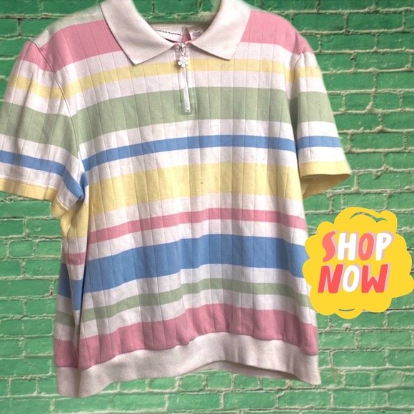 Price firm : VTG striped collared shirt - Picture 1 of 6